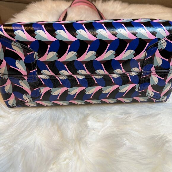 NWOT Kate Spade Leather Arch Love Birds Large Reversible Tote Bag w/ Pouch - Picture 8 of 12